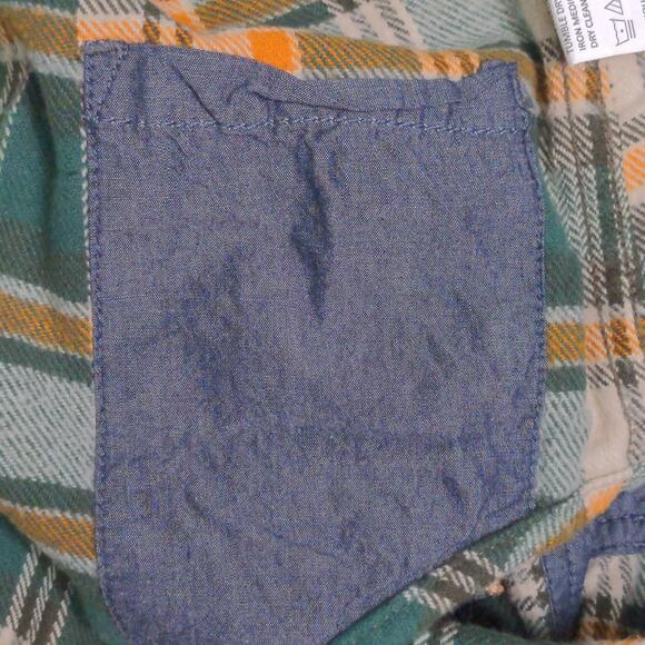 Prana Golden Canyon Flannel Soft Pine Plaid Layer Snaps Pocket Organic M New - Picture 8 of 16